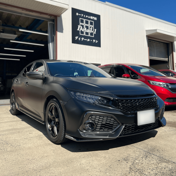 ホンダ　シビック　プロテクションフィルム施工　マットブラック