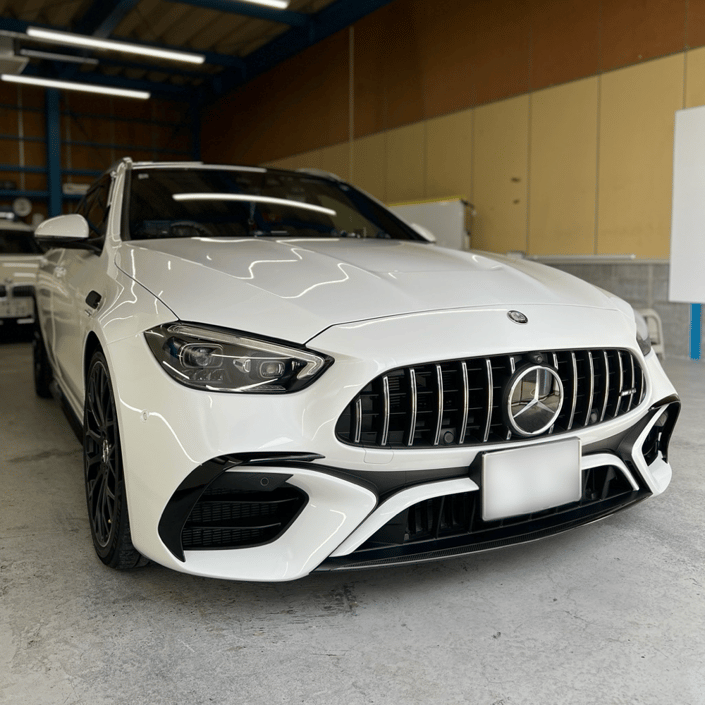 ベンツ　C63Sステーションワゴン　Eパフォーマンス　プロテクションフィルム施工
