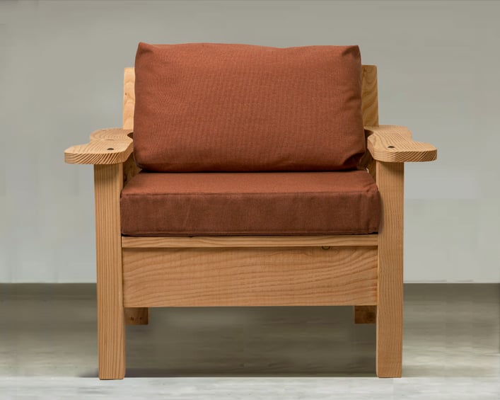 fauteuil  bois jardin