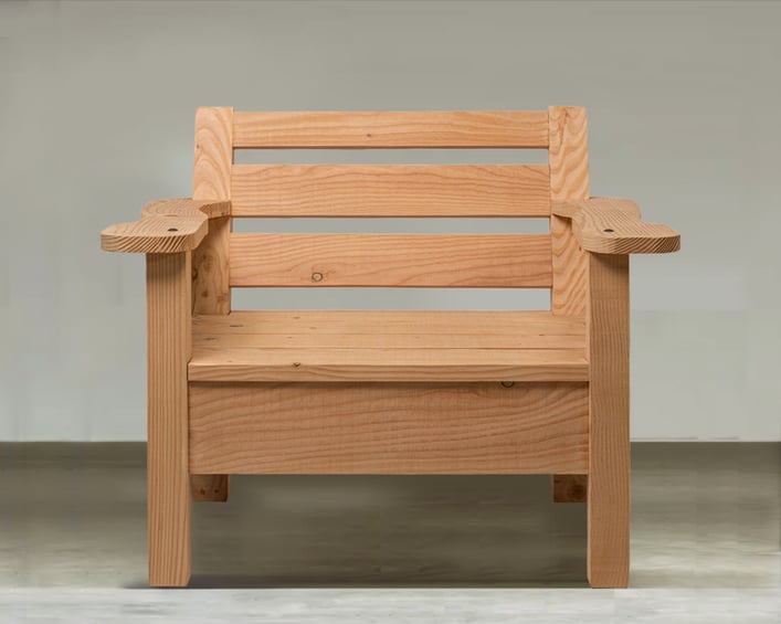 fauteuil  bois jardin