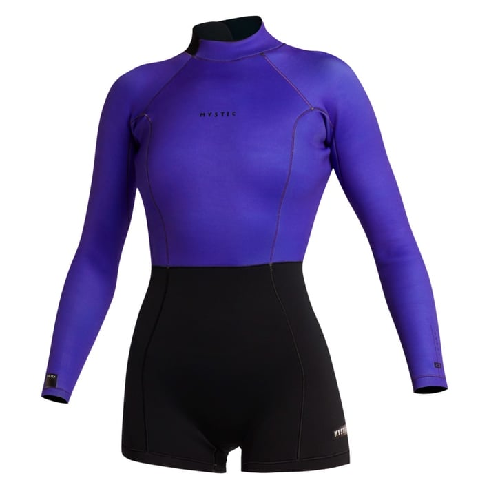 Mystic Lunar Longarm Shorty 2/2mm Bzip 2024 Black Purple im Angebot WindSucht