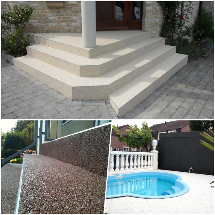 Steinteppich aussen für Treppen und Poolumrandungen