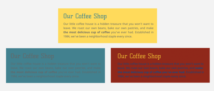 背景とテキストの視認性が良く、テキストが読みやすい