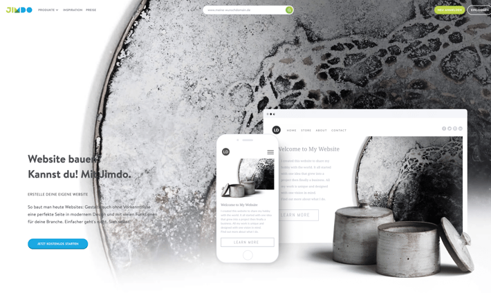 複数のホームページで多言語化を実現：https://de.jimdo.com/