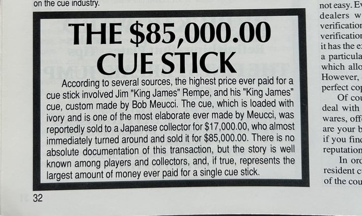 $85,000で取引された事に触れた1991年の記事