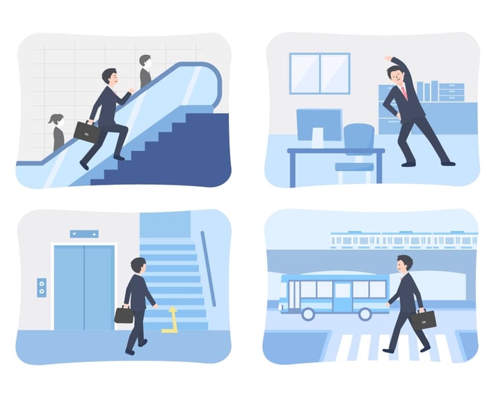 1日合計8,000歩を意識してみましょう