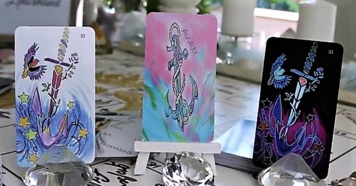 Lenormandkarte der Anker verschiedene Lenormanddecks