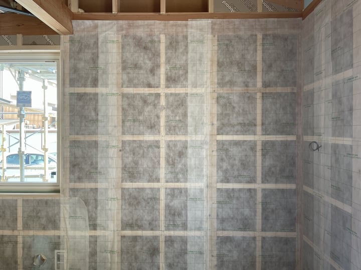 長野県　松本市　安曇野市　建築設計事務所　建築家　news設計室　丸山和男　住宅設計　設計監理　穂高の家Ⅰ　セルロースファイバー　断熱工事