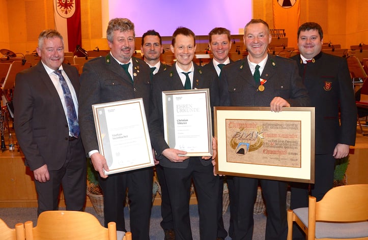 v.l.n.r. Peter Payr, Markus Steinbacher, Stefan Gschwentner, Christian Mitterer, Christian Lengauer-Stockner, Hermann Steinbacher, Günther Abart © Hermann Nageler Weitere Bilder in der Lasche Bilder