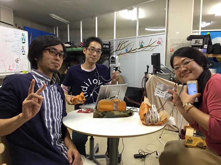 収録中にパシャリ！