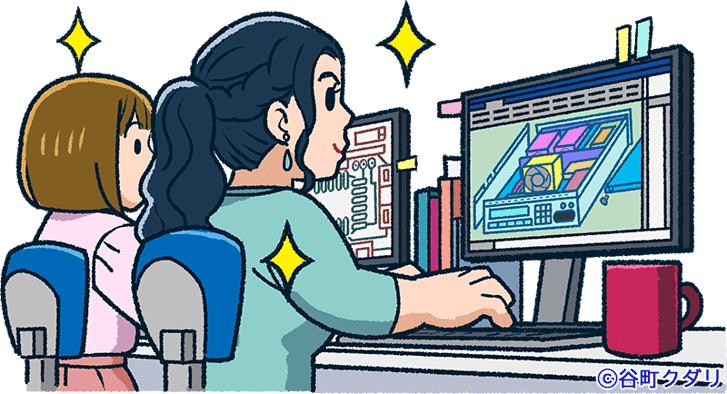 女性エンジニア２　挿絵