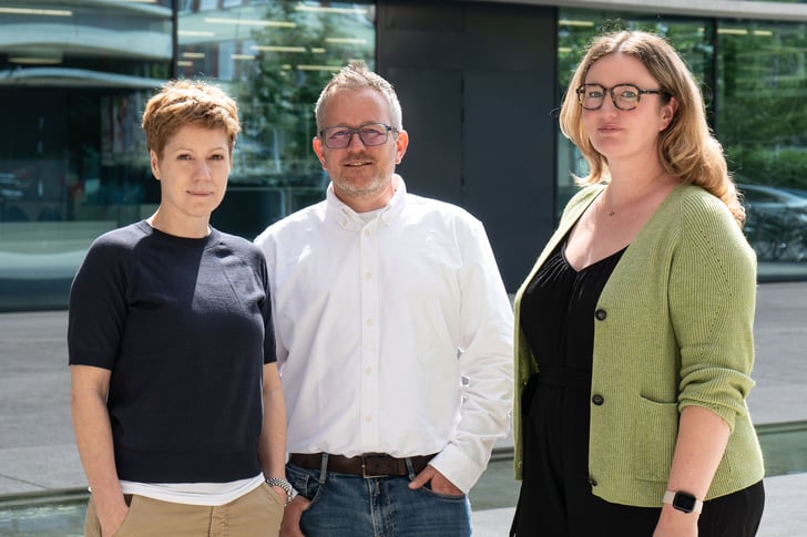 Maud von Hoff als Brand Manager für die Marken CILO und SIMPEL, Michael Rilling als Head of Sales und Felica Bähre, Bereich Marketplace 