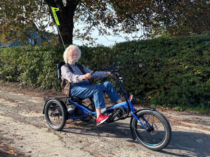 Für Jean Pütz war gleich nach der Proberunde klar: Mit dem Delta tx geht,was zuletzt nicht mehr möglich war: Endlich wieder Radfahren! ©HP Velotechnik