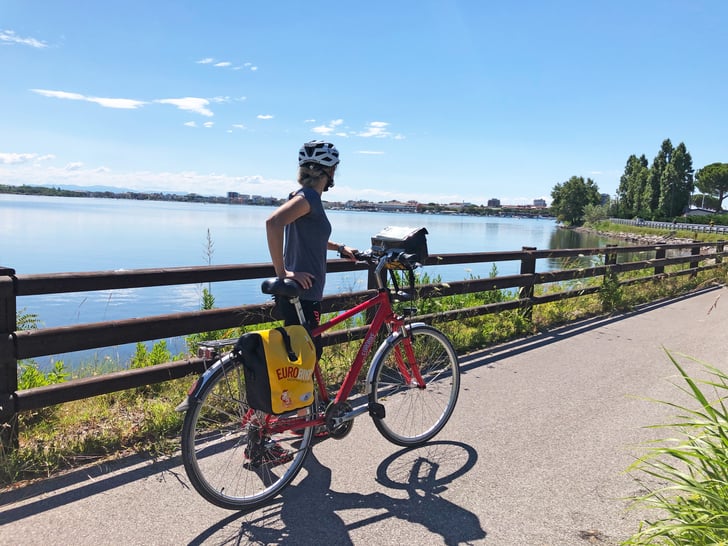Eurobike Radreisen: Friaul Rundfahrt Grado mit dem Radfahrerausblick aufs Meer ©Eurobike Radreisen