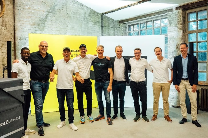 l.n.r: Enel Morice (BagPro), Bernd Fricke (PIN AG), Cédric le Bellegard (BagPro), Andreas Brüning (isicargo) Martin Schmidt (RLVD), Tom Assmann (RLVD), Jonas Kremer (isicargo), Maurice Hilbig (BagPro), Willy Bréda
