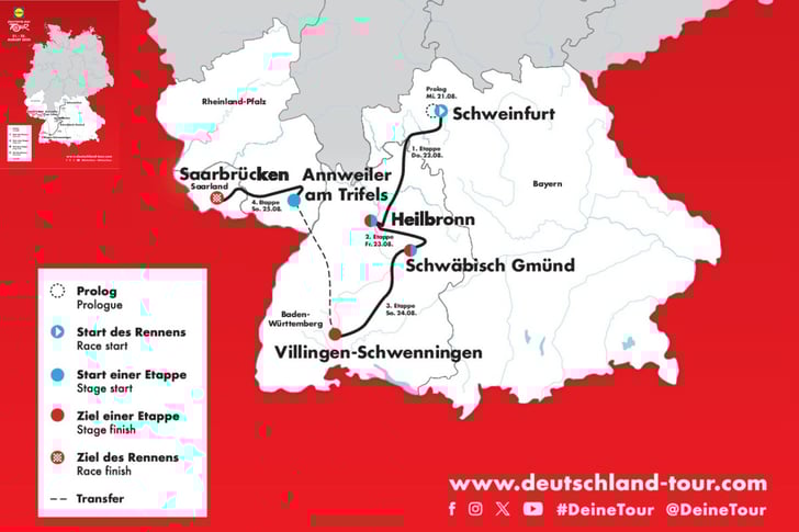 Lidl Deutschland Tour 2024 mit anspruchsvoller Klassiker-Strecke — Alle Etappen ©Lidl Deutschland Tour 2024