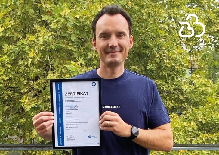 Mit der Zertifizierung ISO 9001 unterstreicht BusinessBike seinen Anspruch auf Qualität und kontinuierliche Weiterentwicklung. Im Bild: Stefan Page, Geschäftsführer von BusinessBike © BusinessBike 