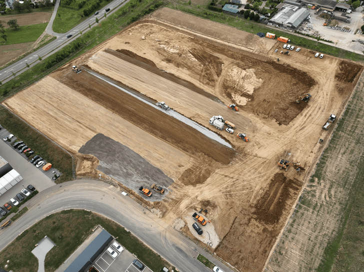 MAGURA Bosch Parts & Services beginnt Erdbauarbeiten am neuen Grundstück im Nürtinger Gewerbegebiet „Großer Forst“, by Fischer Weilheim GmbH