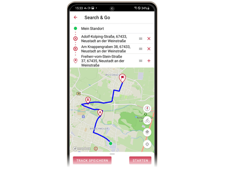 Multi-Punkt-Routing und verbesserte Nutzererfahrung für SIGMA RIDE APP