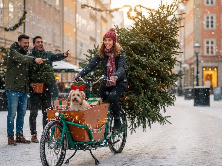Das Lastenrad als Weihnachtsschlitten 2.0 ©Velototal