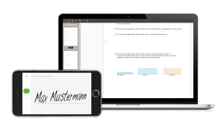 eDocBox eSignatur; Tablet