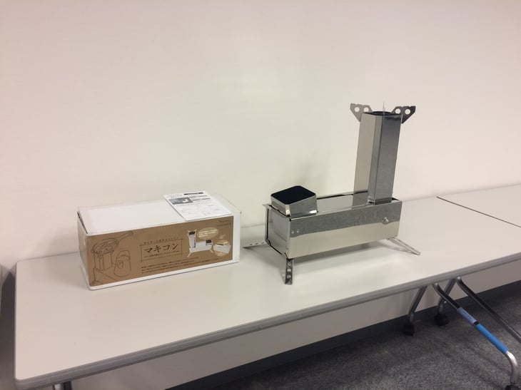 会場内に展示された「マキコン」　参加したみなさんの注目を集めました。