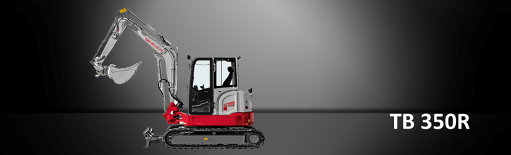 Bild: Takeuchi Bagger Typ TB350R mit Kurzheck Maschinengewicht 5.085 kg mit KAbine