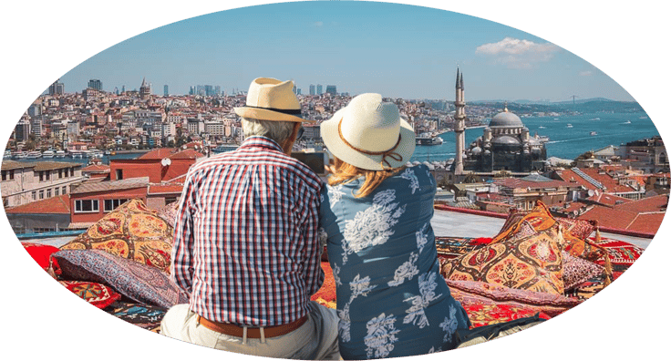 Rentner Senioren in Istanbul Türkei Private Reisen