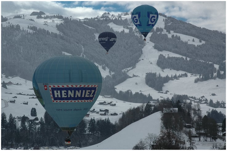 Heissluftballons Montgolfières "Hot air balloons"