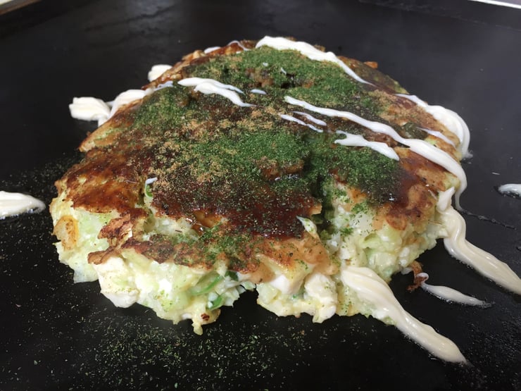 お好み焼たなはしのミックス（豚・エビ・イカ）850円