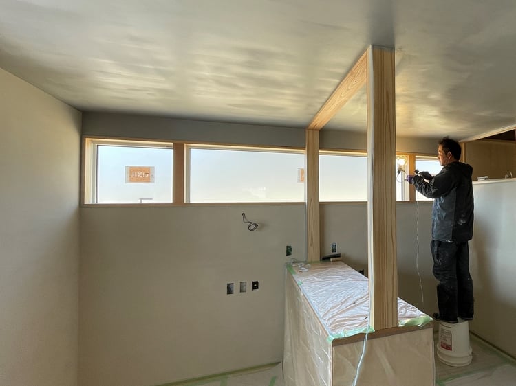 長野県 松本市 安曇野市 建築設計事務所 建築家 news設計室 丸山和男 住宅設計 設計監理 haamaiの家 炭入り漆喰