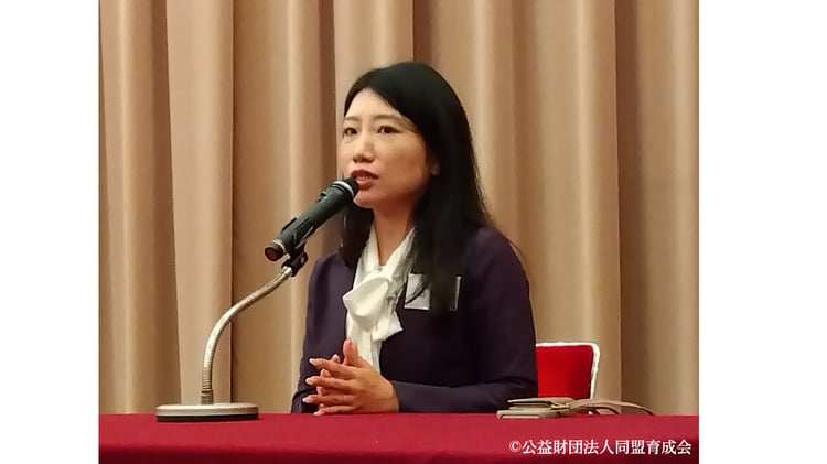 251018創立記念会で講演する寺島絵里花氏