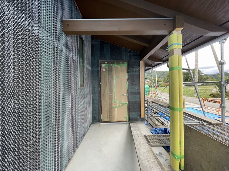 長野県　松本市　安曇野市　建築設計事務所　建築家　news設計室　丸山和男　住宅設計　設計監理　島内の家Ⅲ　塗り壁ラス下地　定例打合せ