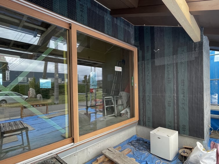 長野県　松本市　安曇野市　建築設計事務所　建築家　news設計室　丸山和男　住宅設計　設計監理　島内の家Ⅲ　塗り壁ラス下地　定例打合せ