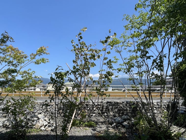 長野県　松本市　建築設計事務所　建築家　news設計室　丸山和男　住宅設計　設計監理　news設計室新事務所　外構工事　ガビオン　ＧＡＢＩＯＮ