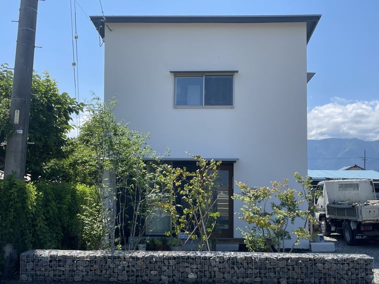 長野県　松本市　建築設計事務所　建築家　news設計室　丸山和男　住宅設計　設計監理　news設計室新事務所　外構工事　ガビオン　ＧＡＢＩＯＮ