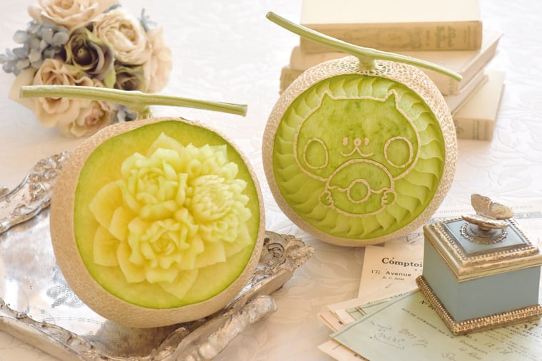 #カービング #大阪 #習い事 #彫刻 #フルーツカービング #ソープカービング #スイカ #フルーツ #カッティング #soap #soapcarving #fruitscarving #cutting #carving #watermelon #fruit #fruits #melon #木下ゆうか