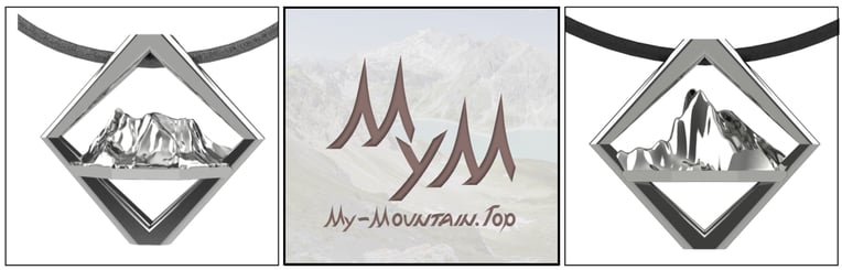 Bergschmuck Silber Kette Anhänger Mountain Erinnerung Erlebnis Sport Klettern Berg MYM Schmuck