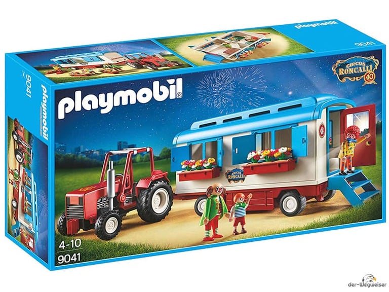 Bei der Bestellung im Onlineshop der-Wegweiser erhalten Sie das Playmobil Paket 9041 Zirkus Roncalli "Traktor mit Wohnwagen".