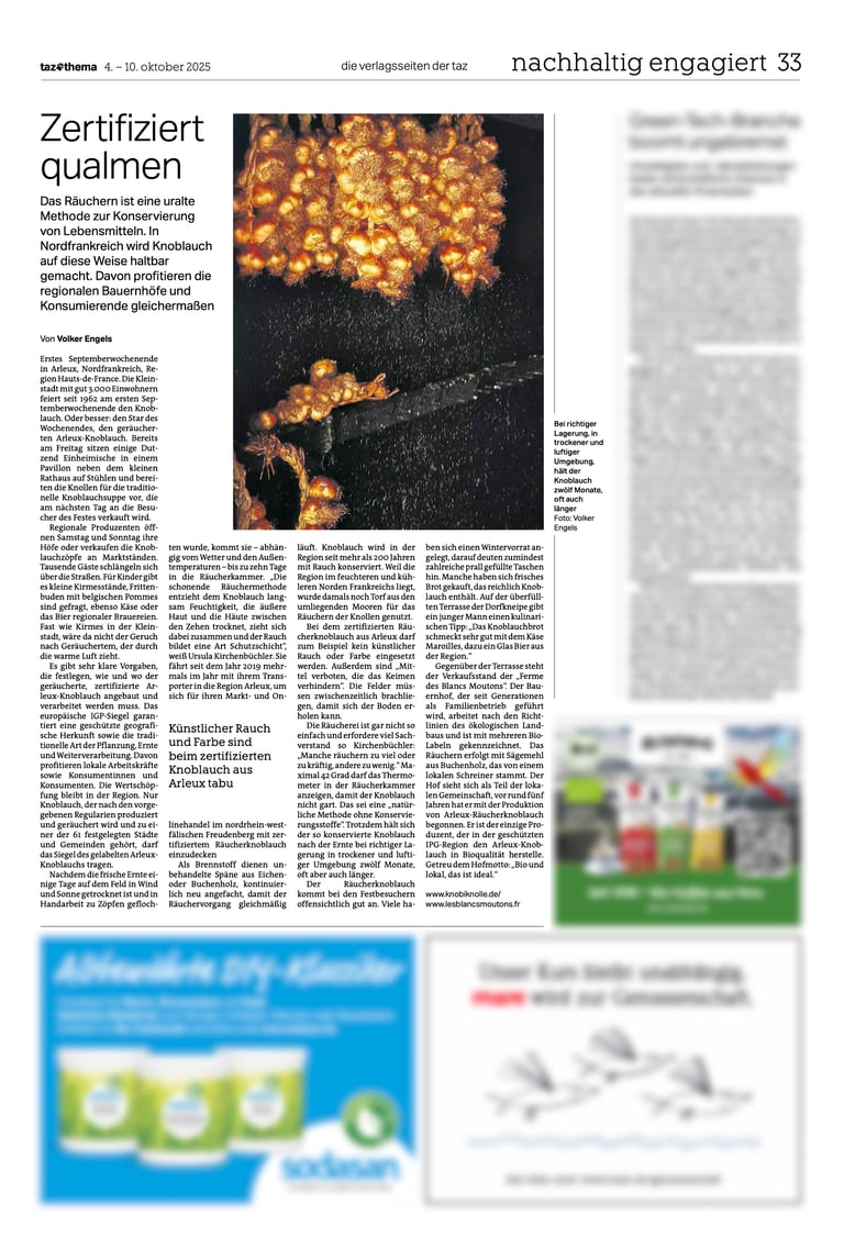 taz; Berlin; Nachhaltig; zertifiziert; qualmen; Volker; Engels; Interview; Kibü; Würze