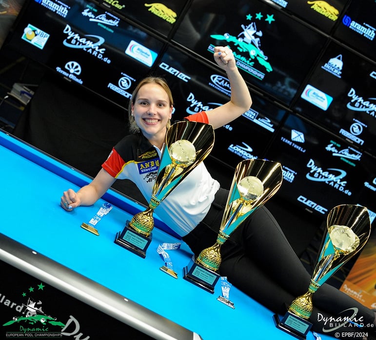 © EPBF/2024　女子9ボール、10ボール、14-1の3部門を制したピア・フィラー