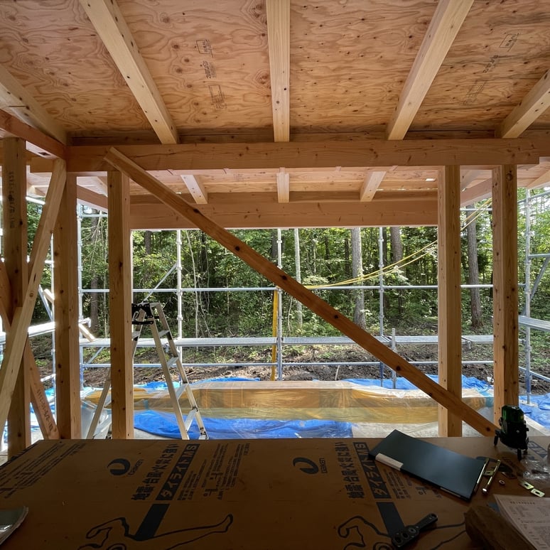 長野県　松本市　長野市　飯綱高原　建築設計事務所　建築家　news設計室　丸山和男　別荘設計　飯綱山荘Ⅲ（長野市）　建て方