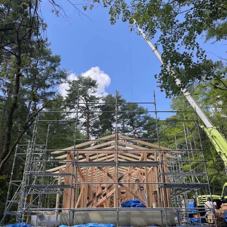 長野県　松本市　長野市　飯綱高原　建築設計事務所　建築家　news設計室　丸山和男　別荘設計　飯綱山荘Ⅲ（長野市）　建て方