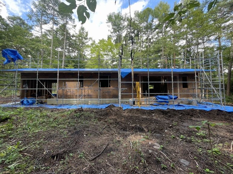 長野県　松本市　長野市　飯綱高原　建築設計事務所　建築家　news設計室　丸山和男　別荘設計　飯綱山荘Ⅲ　構造検査