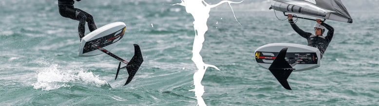 SABFOIL Sea Devil action with stabilizer and as monofoil