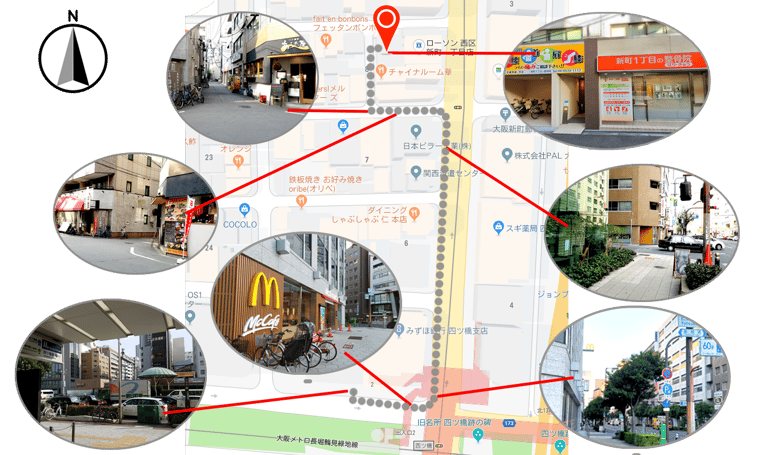 大きな写真付きで道案内しています。こちらをクリック↑