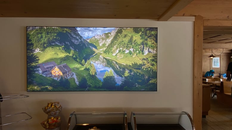 Marcel Schiegg, Wandbild, Spannbild, Wanddekoration, Appenzell, Appenzellerland, Raumakustik, LED Wandbild, Bollenwees, Fählensee