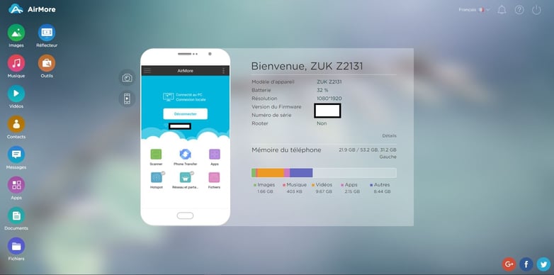 Airmore contrôler son smartphone à distance