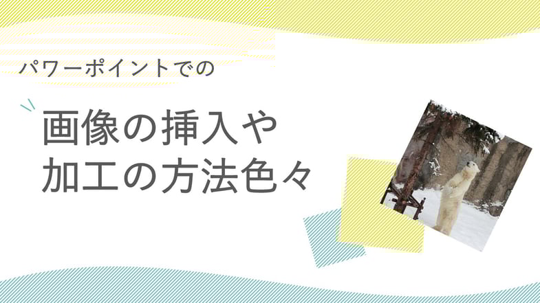 パワーポイントでの画像の挿入や加工、編集の仕方色々