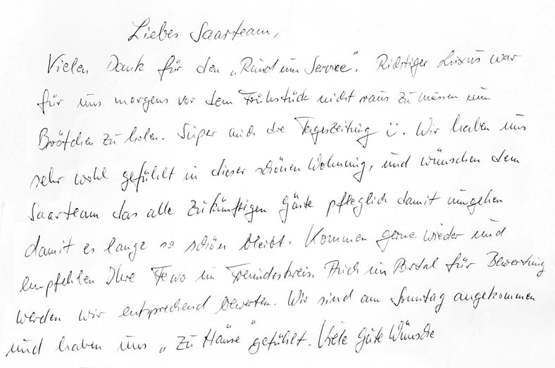 Gästebewertung: Ferienwohnung mit Rundumservice